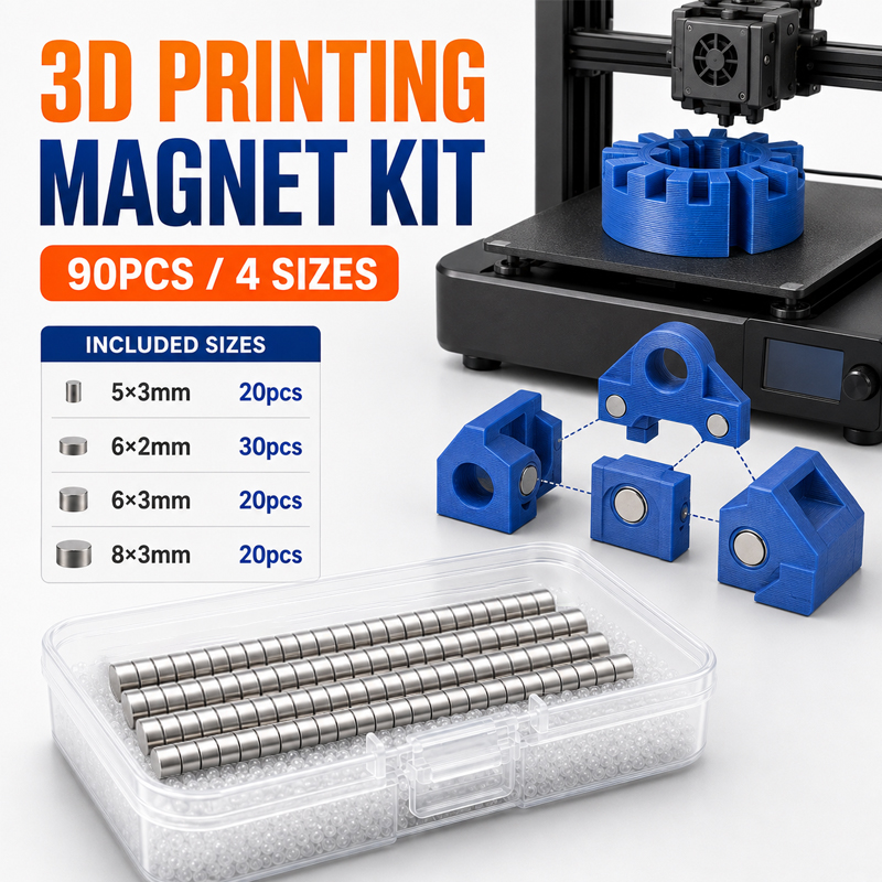 3D Printing Bambu Lab - Zestaw 90 sztuk magnesów do druku
