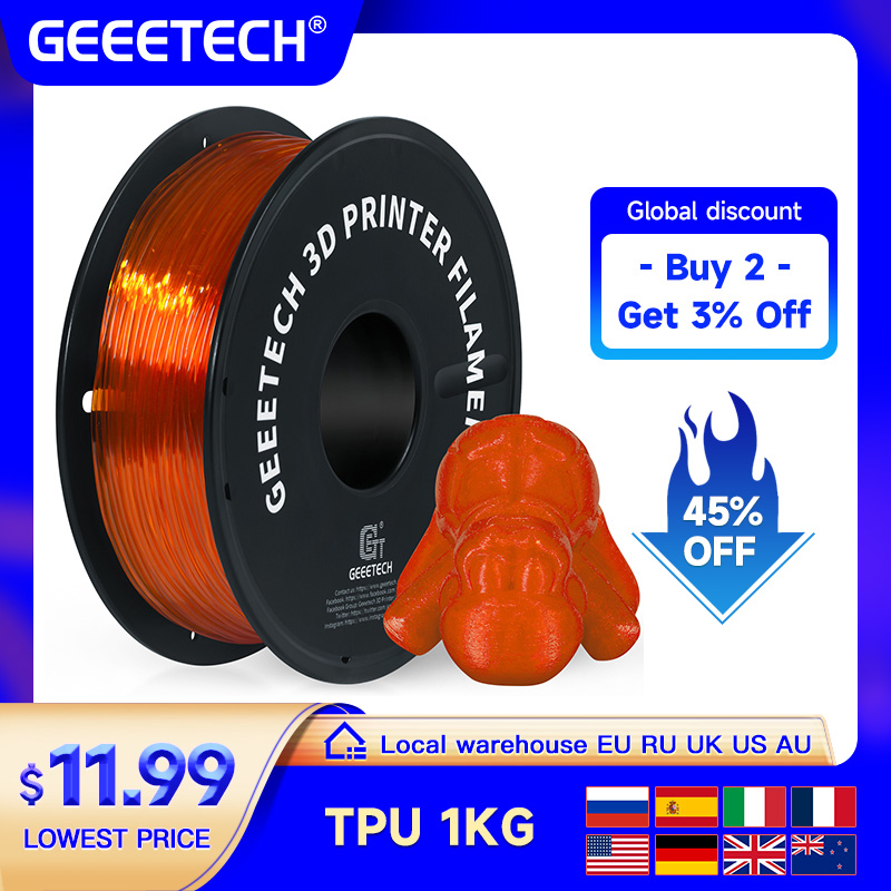 GEEETECH TPU drukarka 3D elast – 3D Printing Nylon recenzja i cena